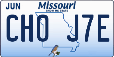 MO license plate CH0J7E