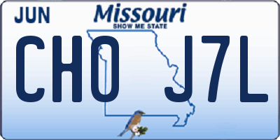 MO license plate CH0J7L