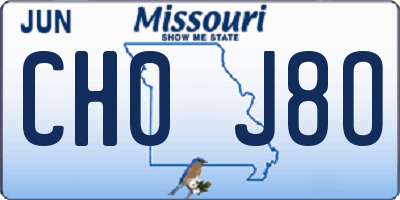 MO license plate CH0J8O