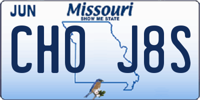 MO license plate CH0J8S