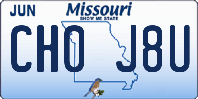MO license plate CH0J8U