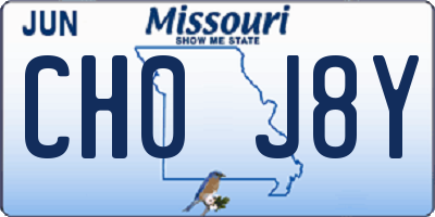 MO license plate CH0J8Y