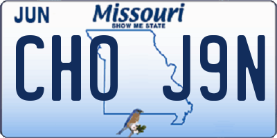 MO license plate CH0J9N