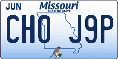 MO license plate CH0J9P