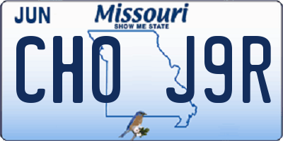 MO license plate CH0J9R