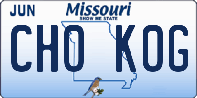 MO license plate CH0K0G