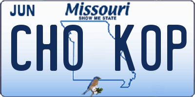 MO license plate CH0K0P