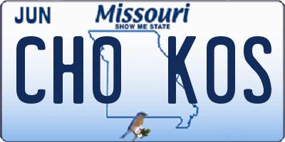 MO license plate CH0K0S