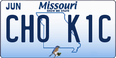 MO license plate CH0K1C