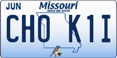 MO license plate CH0K1I