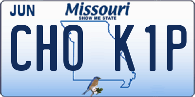 MO license plate CH0K1P