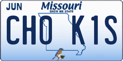 MO license plate CH0K1S