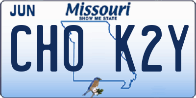 MO license plate CH0K2Y