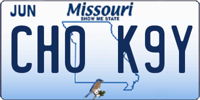 MO license plate CH0K9Y