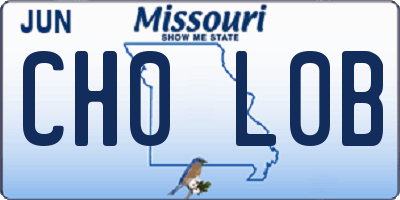 MO license plate CH0L0B