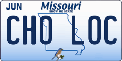 MO license plate CH0L0C