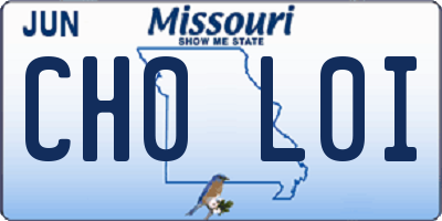 MO license plate CH0L0I