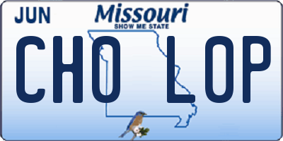 MO license plate CH0L0P