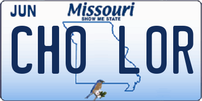 MO license plate CH0L0R
