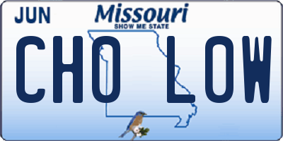 MO license plate CH0L0W