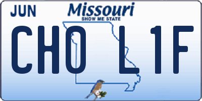 MO license plate CH0L1F
