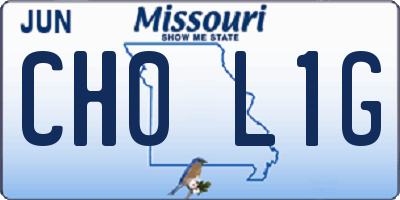 MO license plate CH0L1G