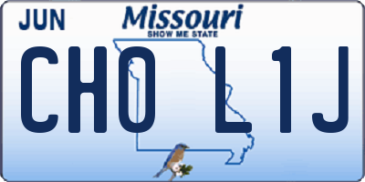 MO license plate CH0L1J