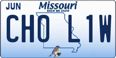 MO license plate CH0L1W