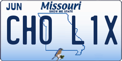 MO license plate CH0L1X