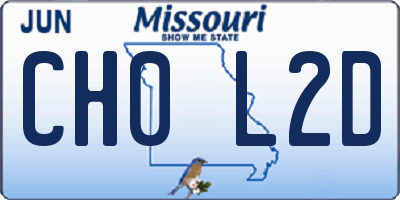 MO license plate CH0L2D