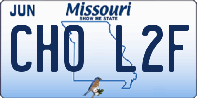 MO license plate CH0L2F