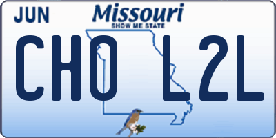 MO license plate CH0L2L