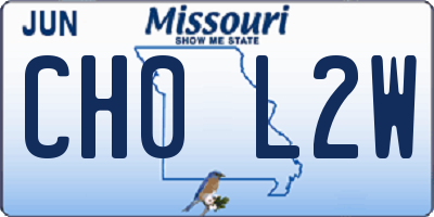 MO license plate CH0L2W