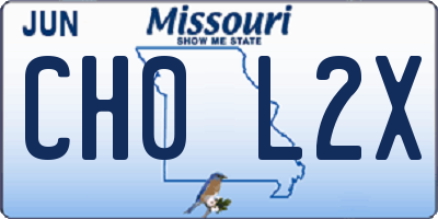 MO license plate CH0L2X