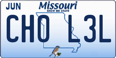 MO license plate CH0L3L