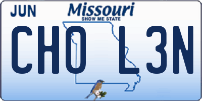 MO license plate CH0L3N