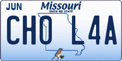 MO license plate CH0L4A