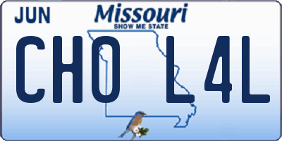 MO license plate CH0L4L