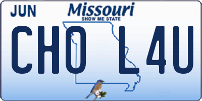 MO license plate CH0L4U