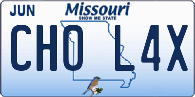 MO license plate CH0L4X
