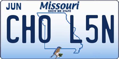 MO license plate CH0L5N