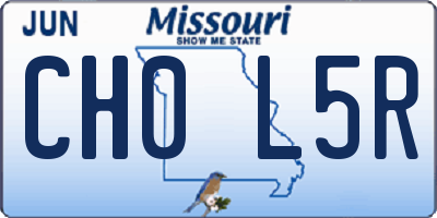 MO license plate CH0L5R