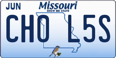 MO license plate CH0L5S