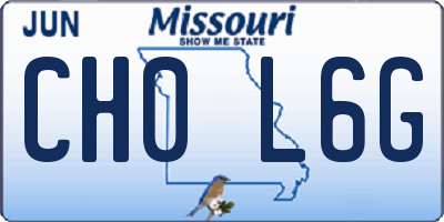 MO license plate CH0L6G