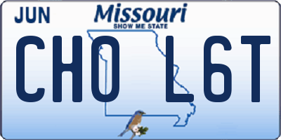 MO license plate CH0L6T
