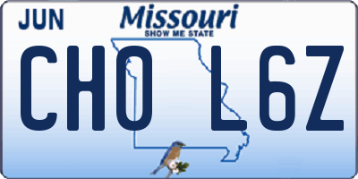 MO license plate CH0L6Z