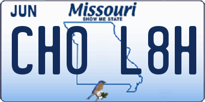 MO license plate CH0L8H
