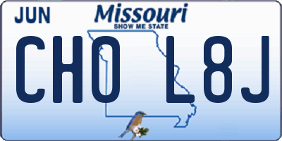MO license plate CH0L8J