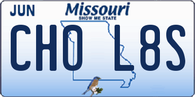 MO license plate CH0L8S
