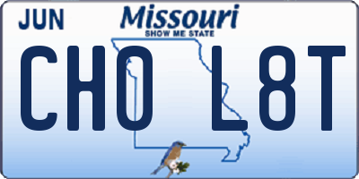 MO license plate CH0L8T